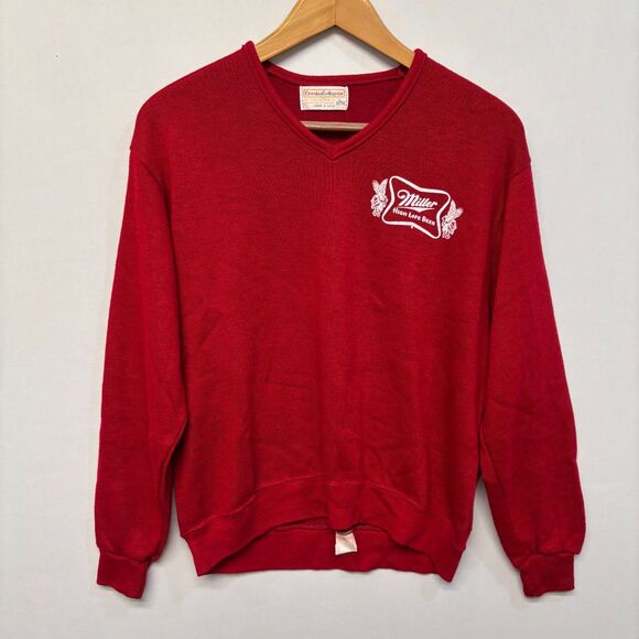 Vintage Creslan & Rayon 60s 70s Sweater Men Size Large Miller Beer Theme C053 27 - Picture 14 of 14